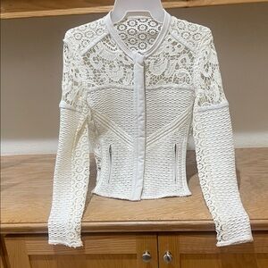 IRO White Lace Blazer